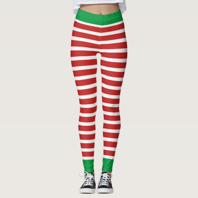 Holiday Elf Leggings Candy Cane Weihnachten (Vorderseite)