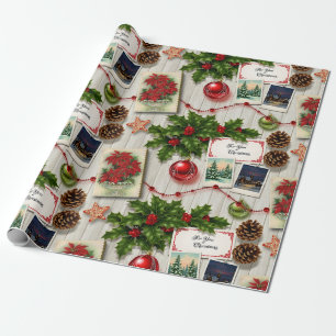 Holiday Erinnerungen Collage Geschenkpapier