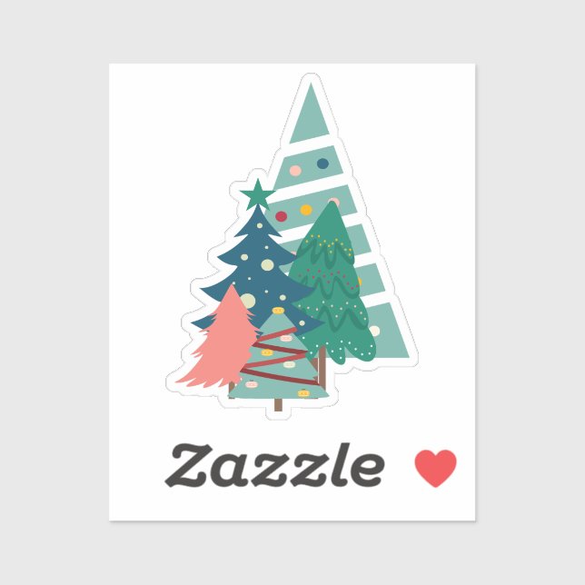 Holiday Evergreens Design Aufkleber (Blatt)