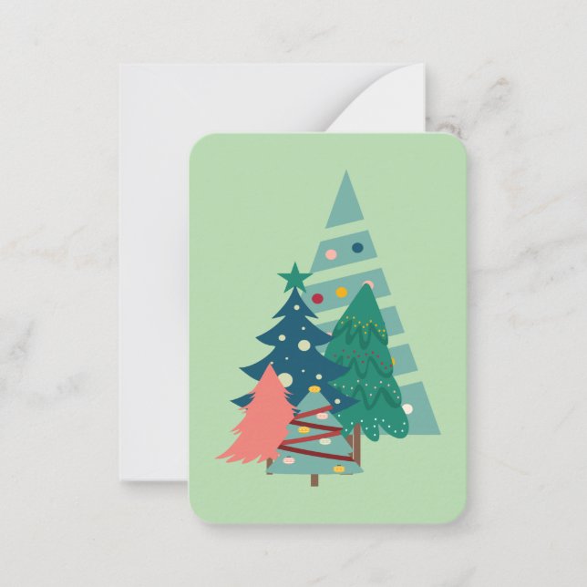 Holiday Evergreens Design Mitteilungskarte (Vorderseite)