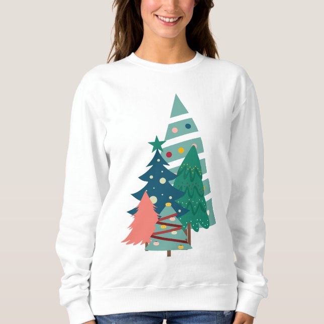 Holiday Evergreens Design Sweatshirt (Vorderseite)