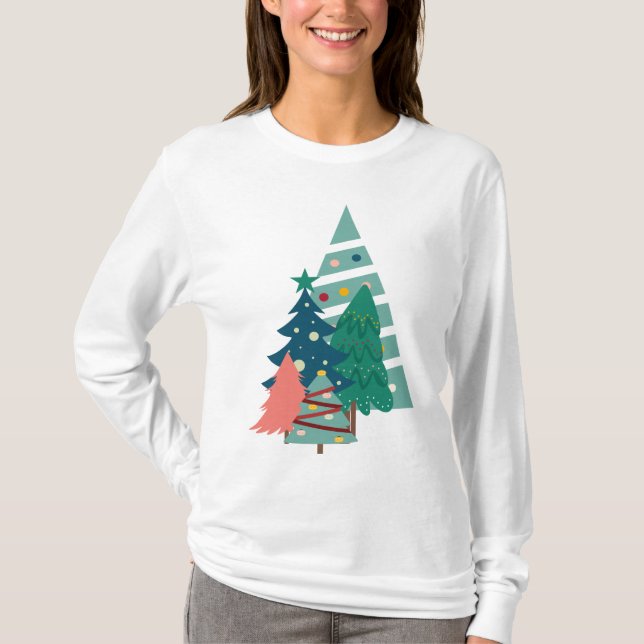Holiday Evergreens Design T-Shirt (Vorderseite)