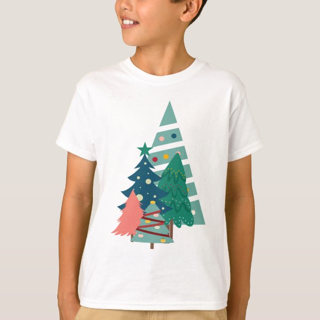 Holiday Evergreens Design T-Shirt (Vorderseite)