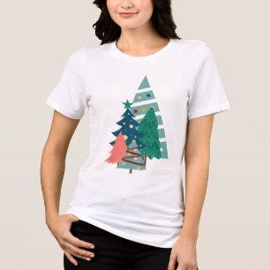 Holiday Evergreens Design Tri-Blend Shirt