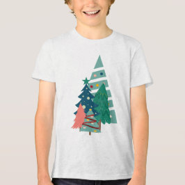 Holiday Evergreens Design Tri-Blend Shirt