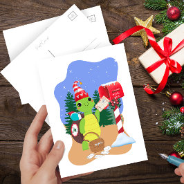 Holiday Express Snail Mail by Turtle Postkarte