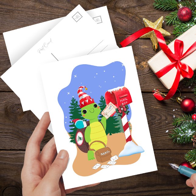 Holiday Express Snail Mail by Turtle Postkarte (Von Creator hochgeladen)