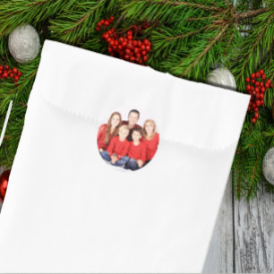 Holiday Family Portrait Runder Aufkleber