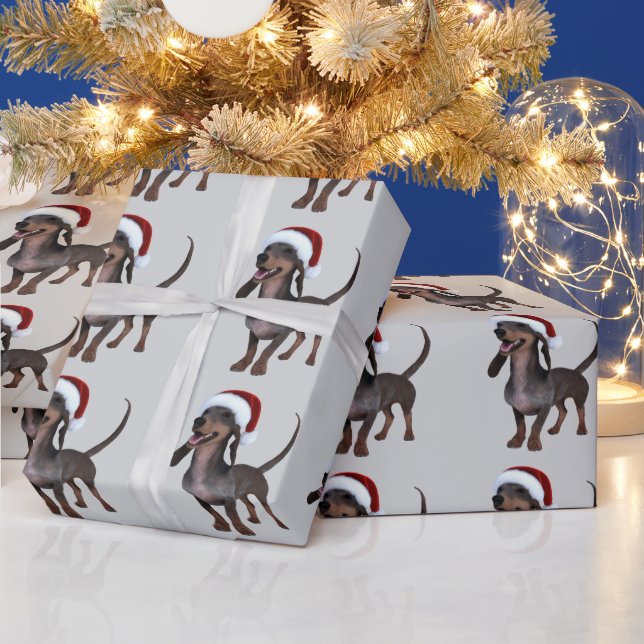 Holiday Fertigpäckchen Dackel Wurst Hund mit Weihn Geschenkpapier (Feiertage)