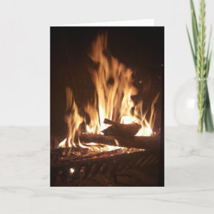 „Holiday Fireplace" Weihnachtskarte Karte