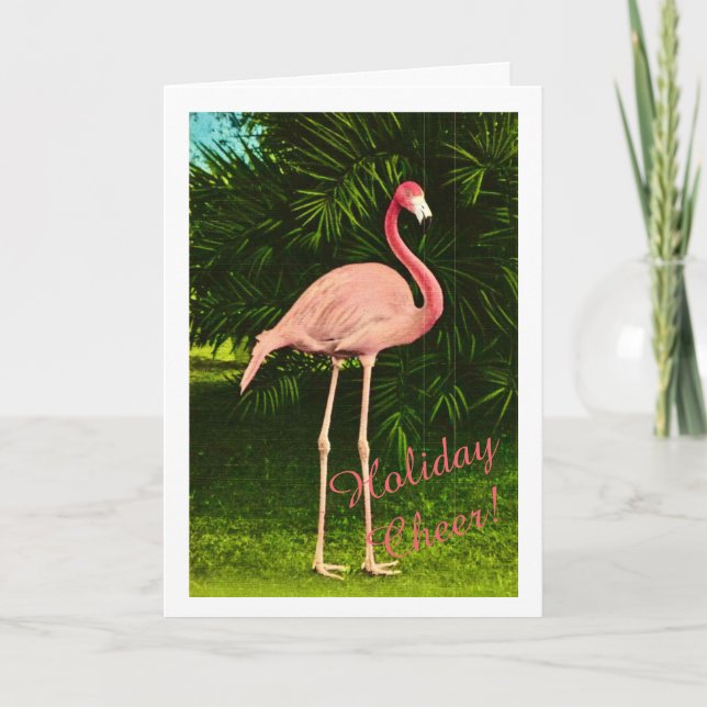 Holiday Flamingo Karte (Vorderseite)
