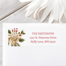 Holiday Floral Christmas Adresse