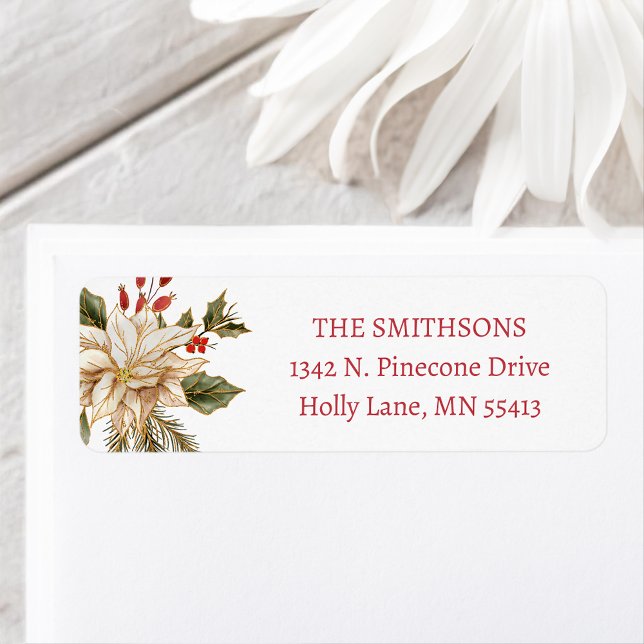 Holiday Floral Christmas Adresse (Von Creator hochgeladen)