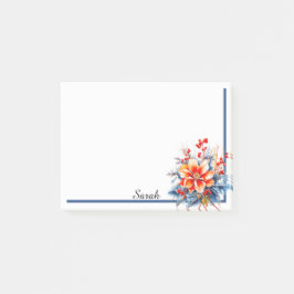 Holiday Floral hinzufügen Empfänger Name Geschenk  Post-it Klebezettel