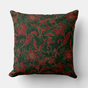 Holiday Floral Throw Kissen