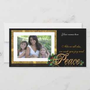 Holiday Foto Card Peace Feiertagskarte