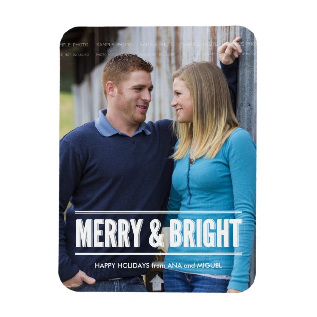 Holiday Foto Magnete Personalisiert Weihnachten (Vertikal)