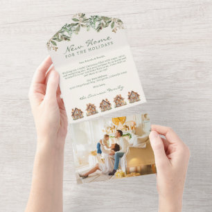 Holiday Foto Trifold Card All In One Einladung