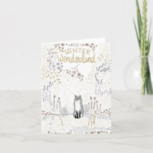 Holiday Fox Winter Wonderland Karte