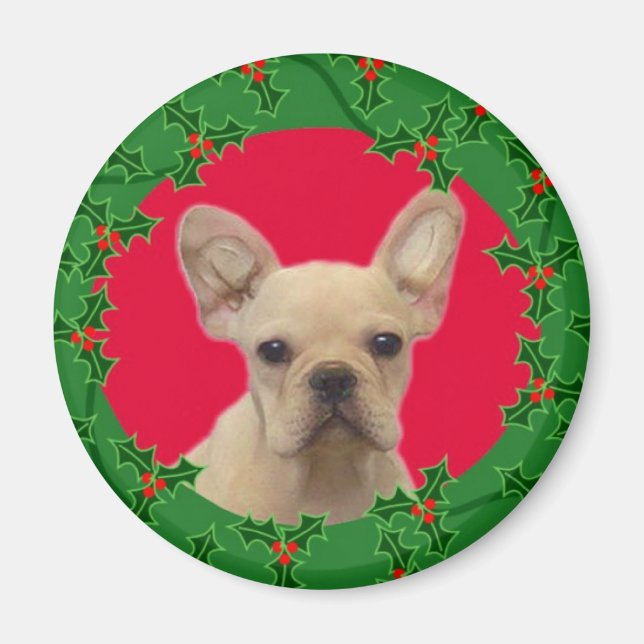 Holiday French Bulldog Magnet (Vorne)