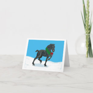Holiday Friesian Horse Danke Feiertagskarte