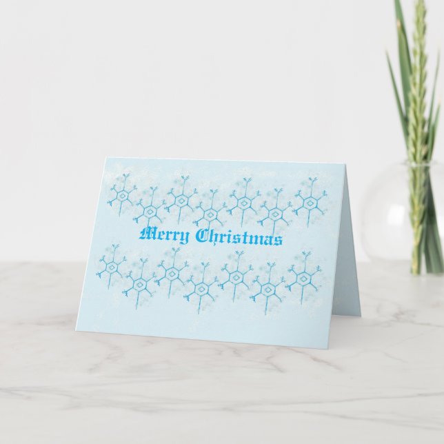 Holiday G Card : Schneeflocken Weihnachten (Vorderseite)