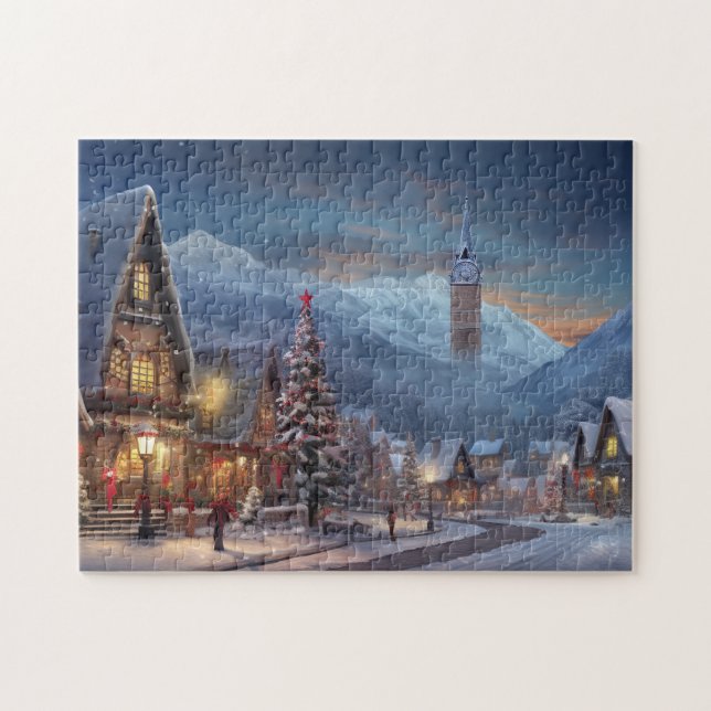 Holiday Game Puzzle Winter Szene (Horizontal)