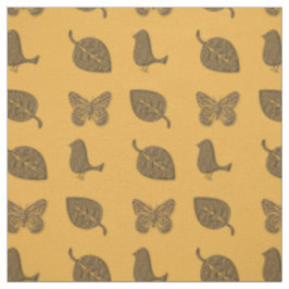 Holiday Garden Goldenes Leaf Butterfly Bird Yellow Stoff