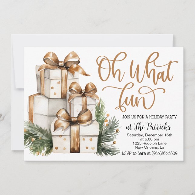 Holiday Gift Party Einladung (Vorderseite)