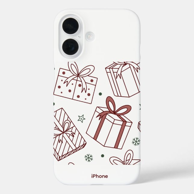 "Holiday Gift" Premium iPhone 16 Fall Hülle (Rückseite)