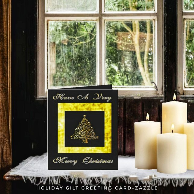 Holiday Gilt Folded Grußkarte Karte (Von Creator hochgeladen)
