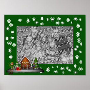 Holiday Gingerbread House Elf Fügen Sie Ihr Foto h Poster