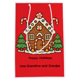 Holiday Gingerbread House Mittlere Geschenktüte