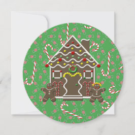 Holiday Gingerbread House Sweet Wishes Feiertagskarte