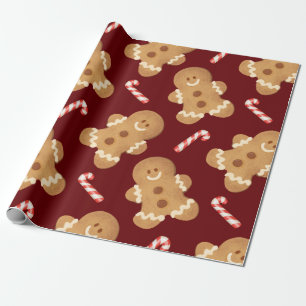 Holiday Gingerbread-Koordinationsmuster Geschenkpapier