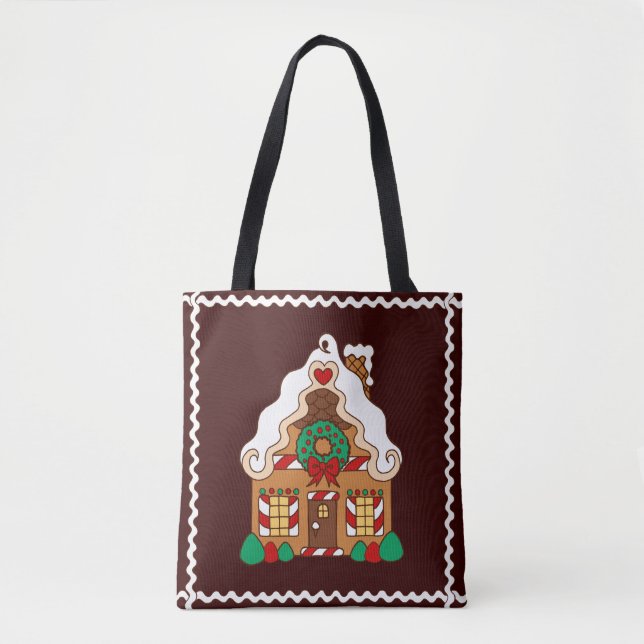 Holiday Gingerbrot House Tote Bag Tasche (Vorderseite)