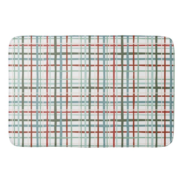 Holiday Gingham - Friedlich Badematte (Vorderseite)