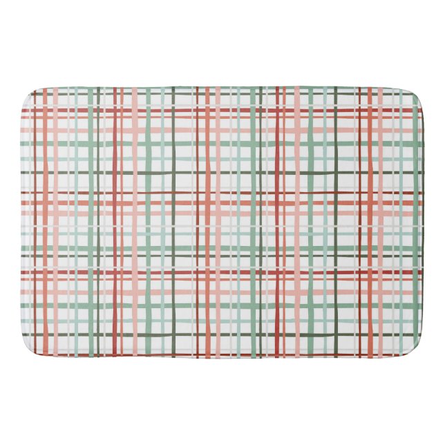 Holiday Gingham - fröhlich Badematte (Vorderseite)