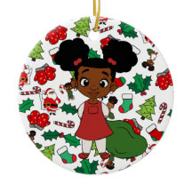 Holiday Girl Ponytail Weihnachten