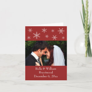 Holiday Glamour Red Wedding Danke Karte