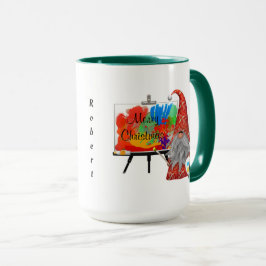 Holiday Gnome Artist Personalisiert Tasse