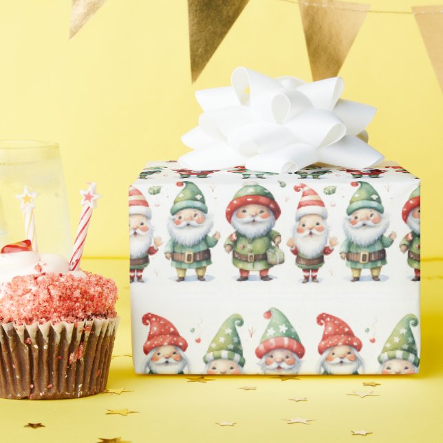 Holiday Gnomes Weihnachtskleidung Geschenkpapier (Geburtstagsparty)