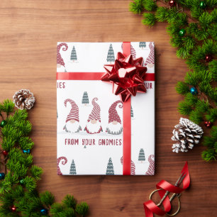 Holiday Gnomies Gnomes im Schneedesign Geschenkpapier