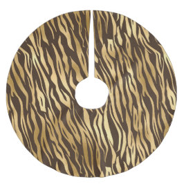 Holiday Gold Tiger Elegante Polyester Weihnachtsbaumdecke