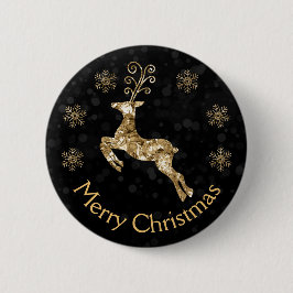 Holiday Gold zerbröckelt Foil Weihnachtsmann Button