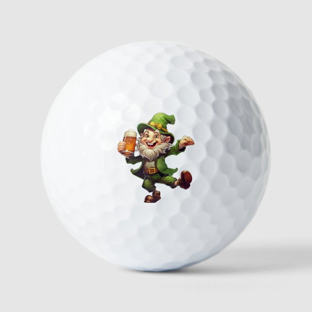 Holiday Golf Balls - St Patrick's Leprechaun Golfball (Vorderseite)