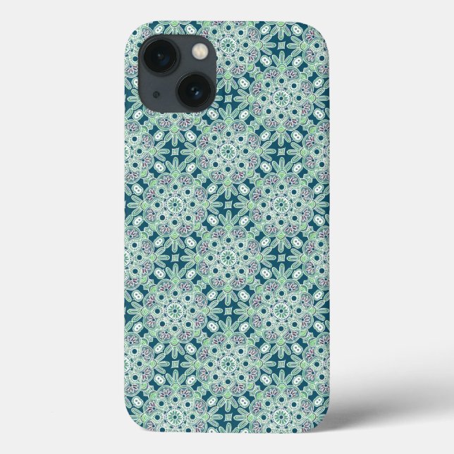 Holiday green boho iPhone Case (Rückseite)