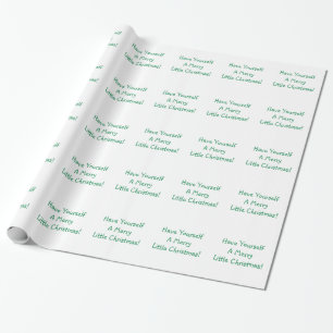 Holiday Green Schriftart Frohe Weihnachtswünsche Geschenkpapier