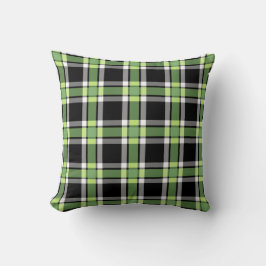 Holiday Green und Black Moderne Weihnachten Karier Kissen