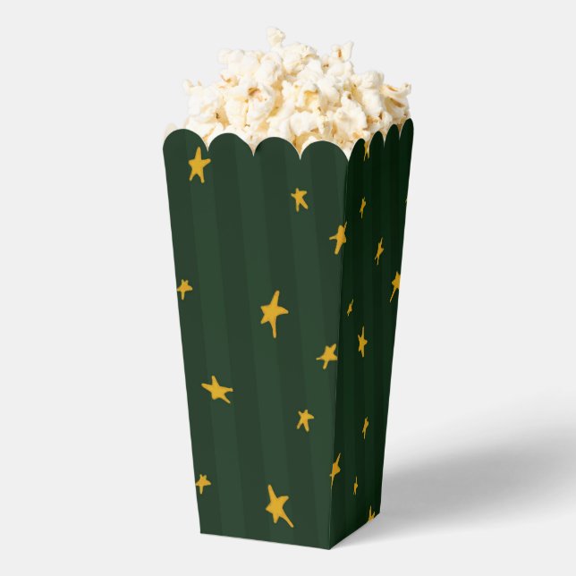 Holiday Green Yellow Star Stripe Christmas Geschenkschachtel (Geplatzt)